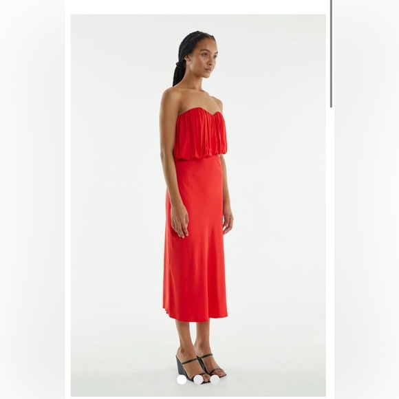 Free People Third Form Overflow Red Strapless Cut Out Party Dress Size 4 NWOT - Picture 6 of 11